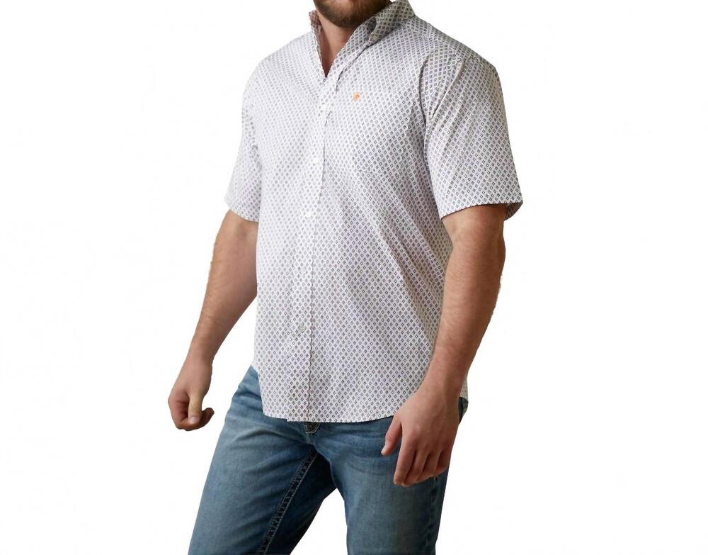 NEW ARIAT mayson classic short sleeve shirt in white